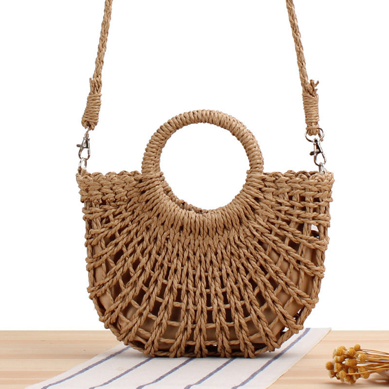 Handbag Made of Handcrafted Macrame with Round Handle Kalsten