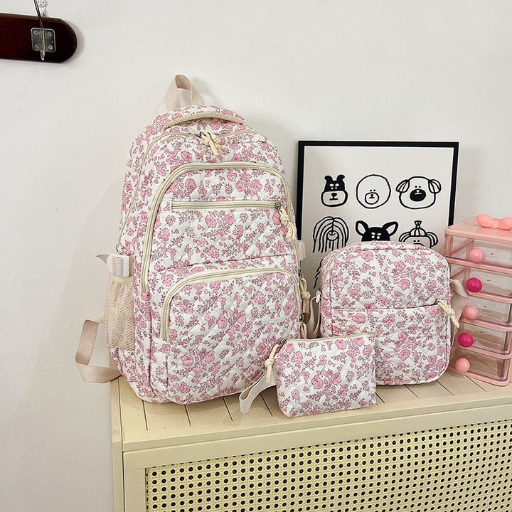 Multi-Purpose Floral Print Backpack Set
