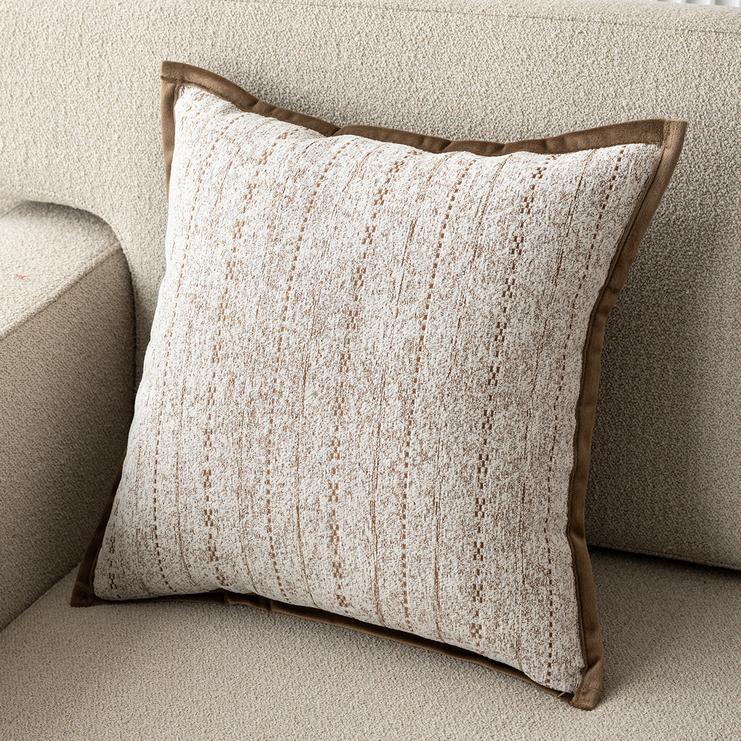 Embroidered Flower Motif Decorative Pillow