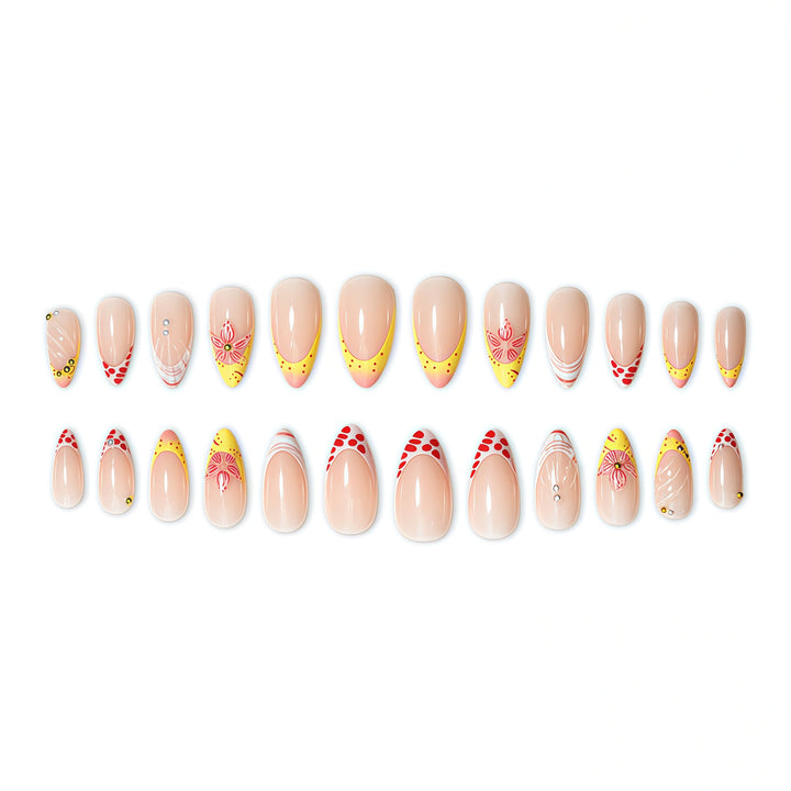 Floral-Embellished Press-On Nail Extensions Kalsten