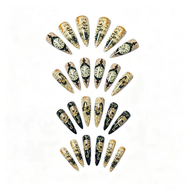 Creative Art Nails with Vintage Inspired Design Kalsten