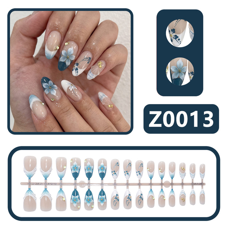 Artistic Floral Press-On Nail Art Set