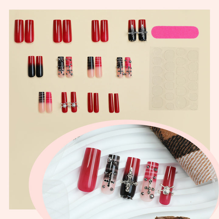 Gothic-Themed Press-On Nail Set Kalsten