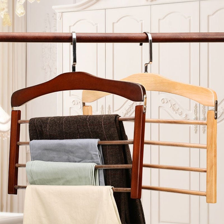 Wooden Clothes Hanger Space Saving with Sturdy Metal Hook | Kalsten