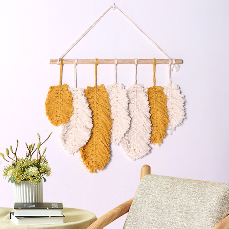 Macramé Leaf Wall Hanging Art