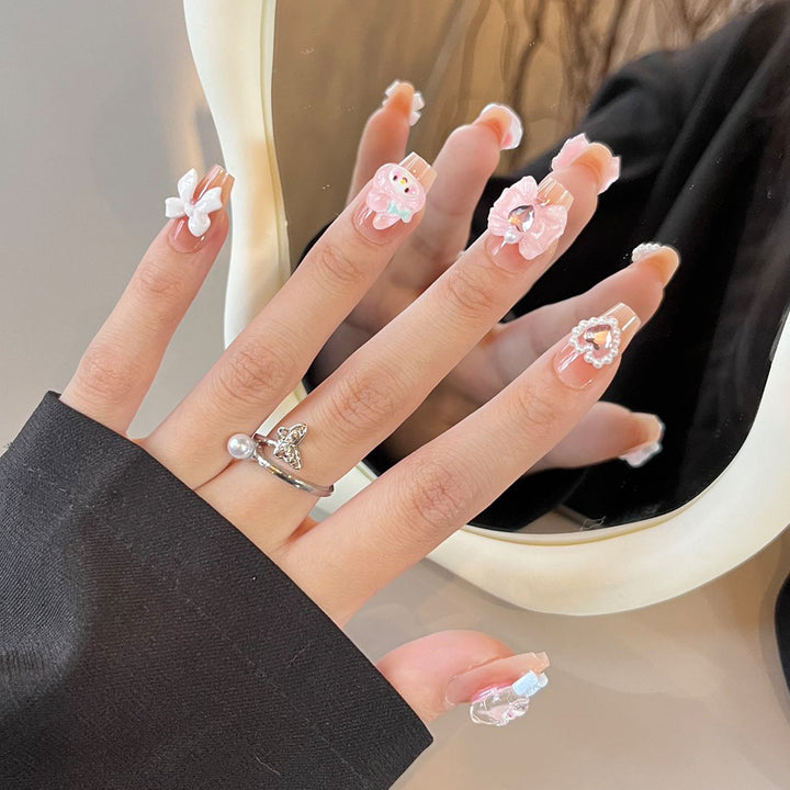 Stylish Press-On Nail Tips with Leopard Design Kalsten
