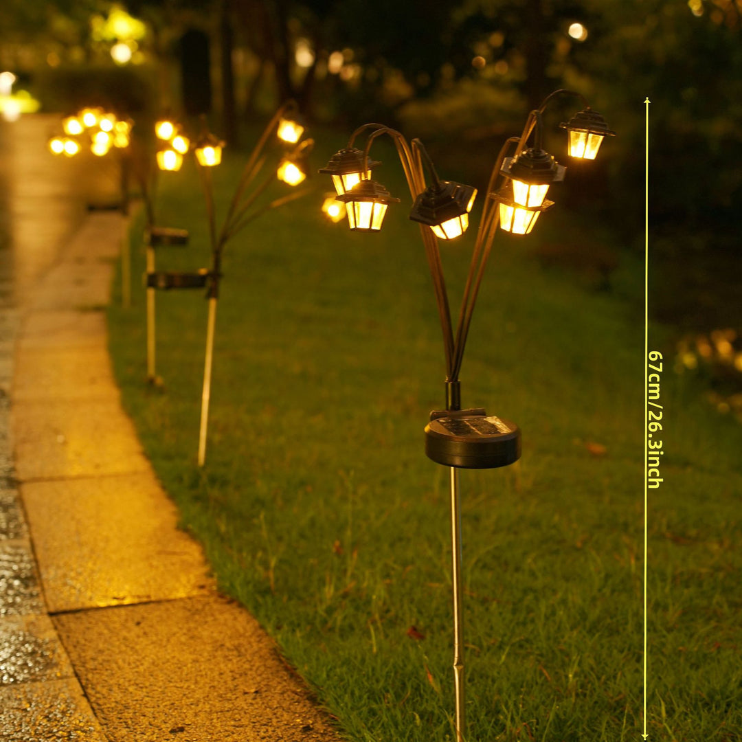 Decorative Solar Lantern Stake Lights Cluster For Garden Pathway Kalsten