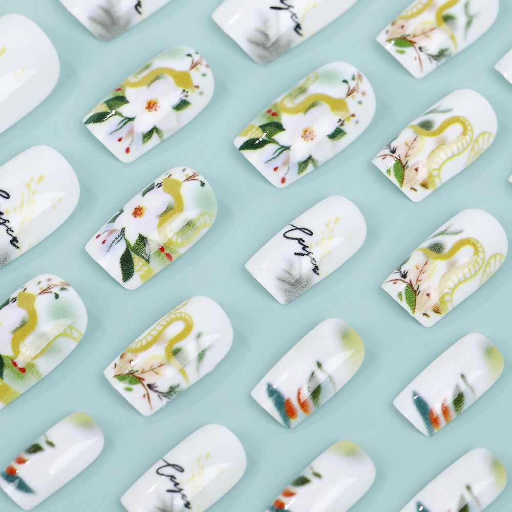 Artificial nails with floral and artistic design Kalsten