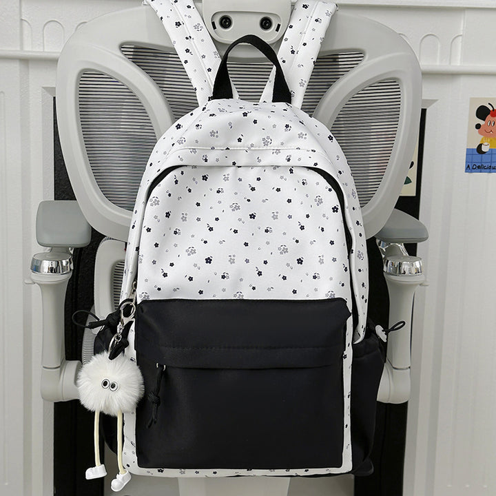 Floral Print School Backpack