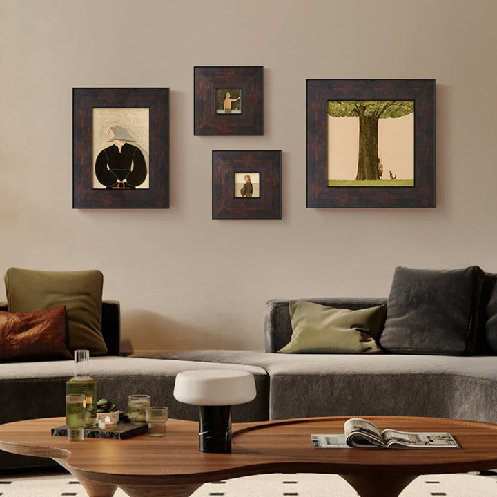 Artistic Framed Fashion Illustration for Home Display