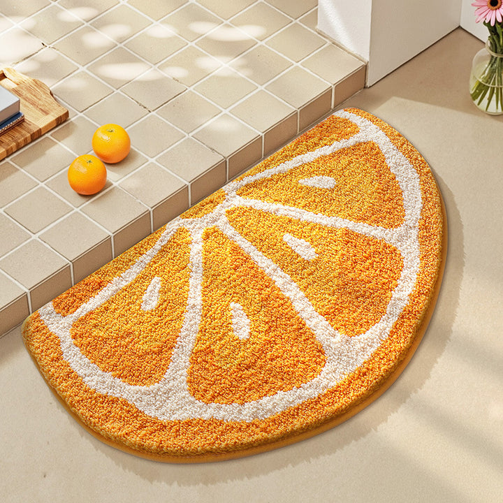 Playful Fruit-Themed Bath Rug Kalsten