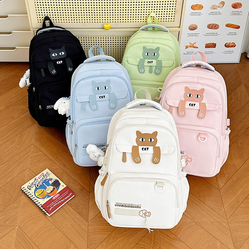 Playful Cat-Themed School Backpack Kalsten
