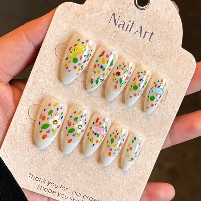 Colorful Artistic Press-On Nail Set Kalsten