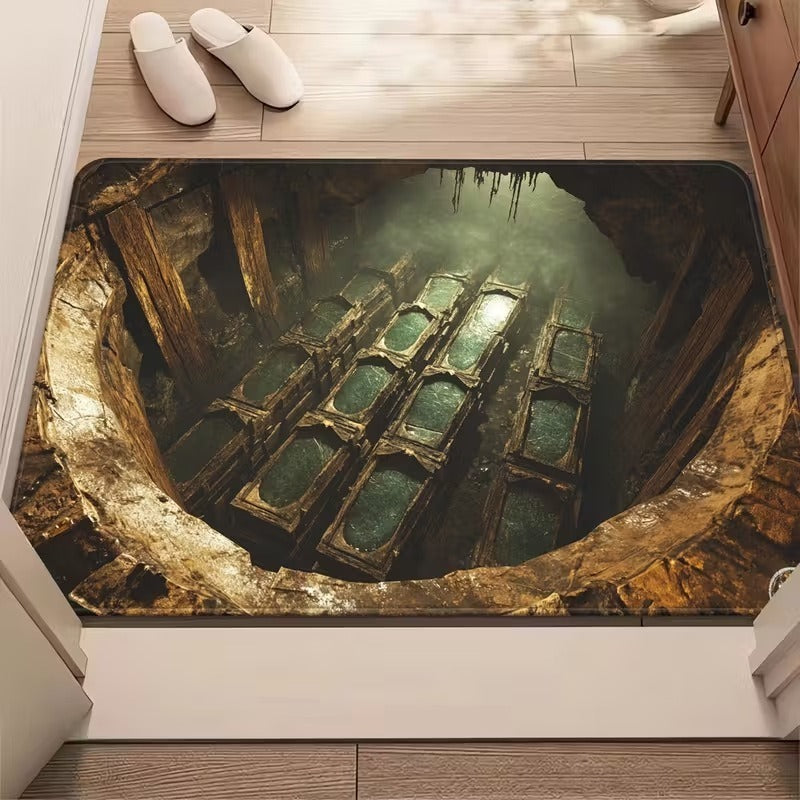 Artistic 3D Cave Scene Area Mat Kalsten