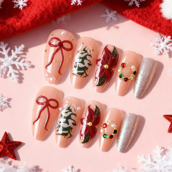 Festive Holiday Nail Art Set