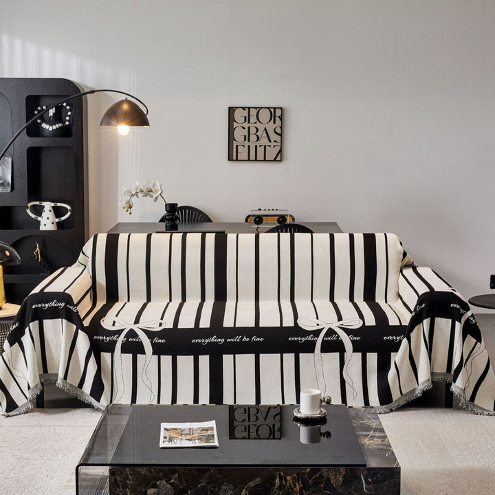 Elegant Textured Sofa Throw