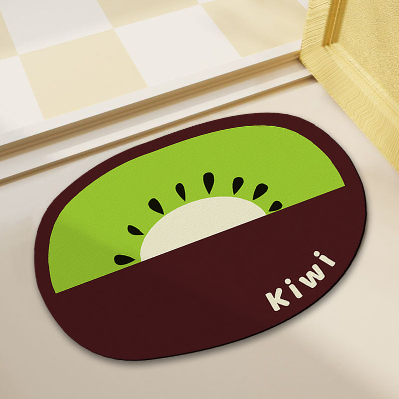 Mango-Shaped Decorative Floor Mat