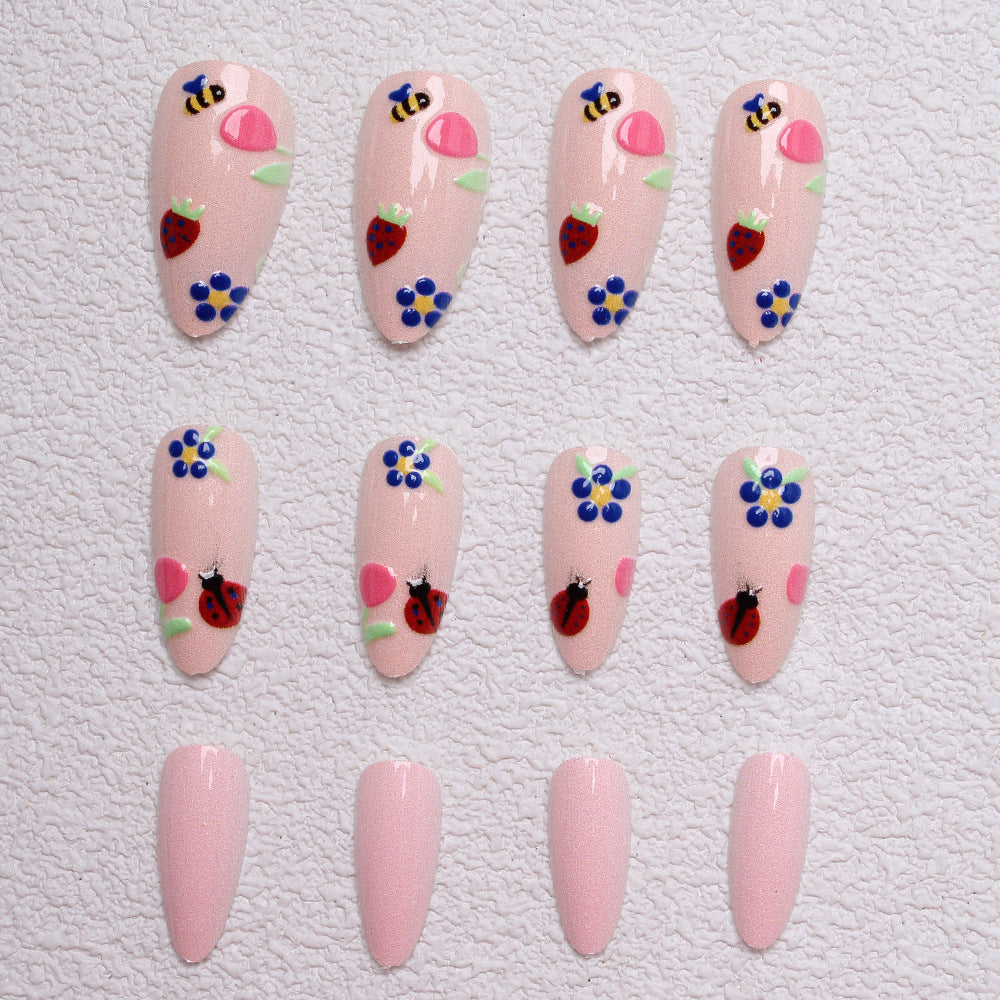 Artistic Floral Press-On Nails Kalsten 1787370443