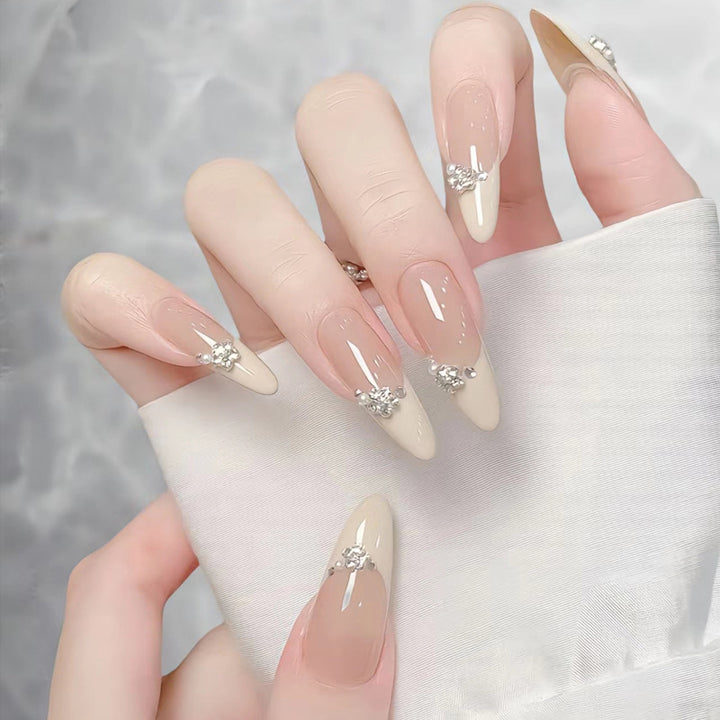 Deluxe Rhinestone-Embellished Stiletto Press-On Nails Kalsten