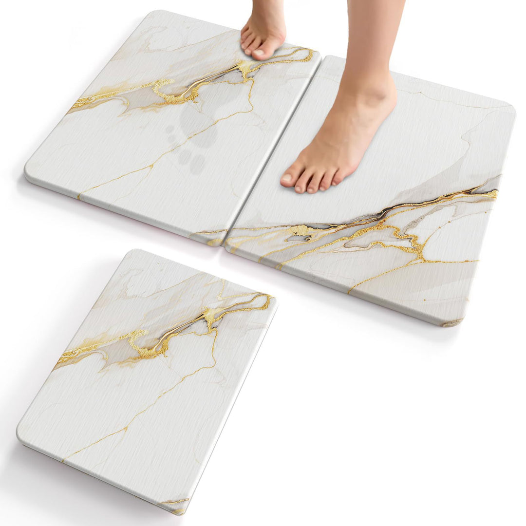 Luxury Marble Effect Bath Mat