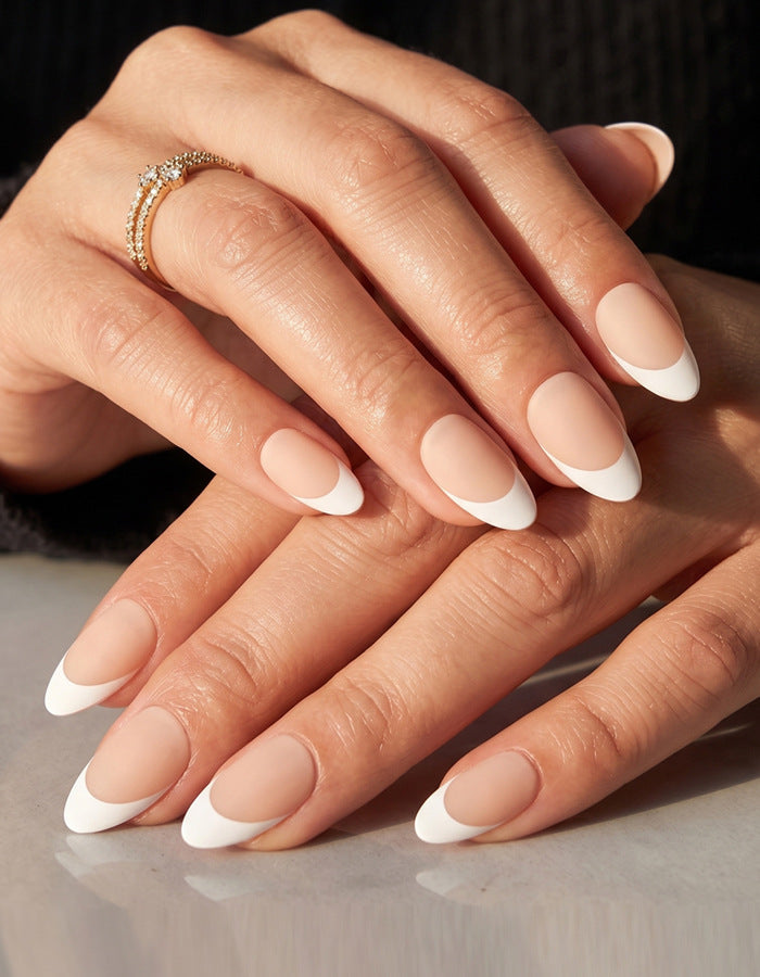 Elegant French Tip Press-On Nails Kalsten 1789389076
