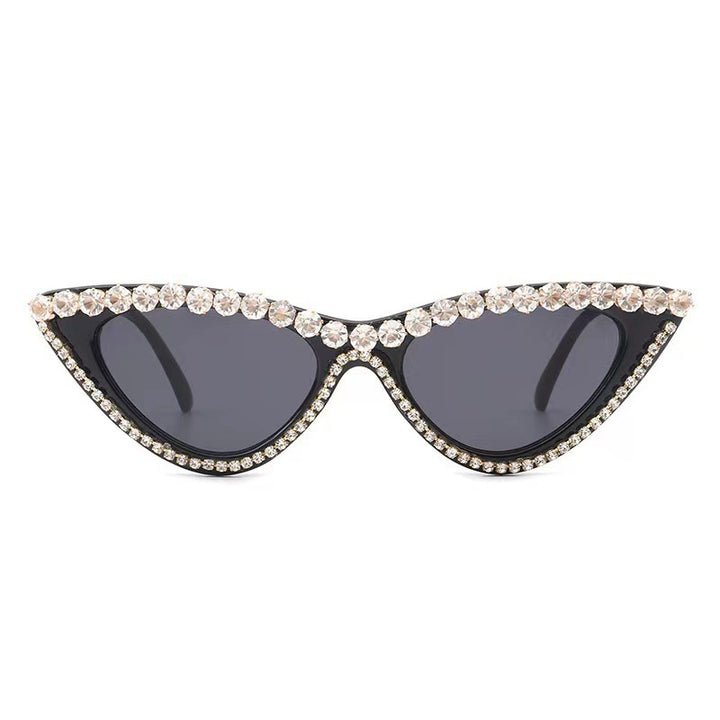 Ladies Glamorous Cat Eye Sunglasses with Rhinestone Accents Kalsten