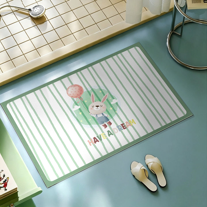 Playful Cartoon-Themed Bath Mat