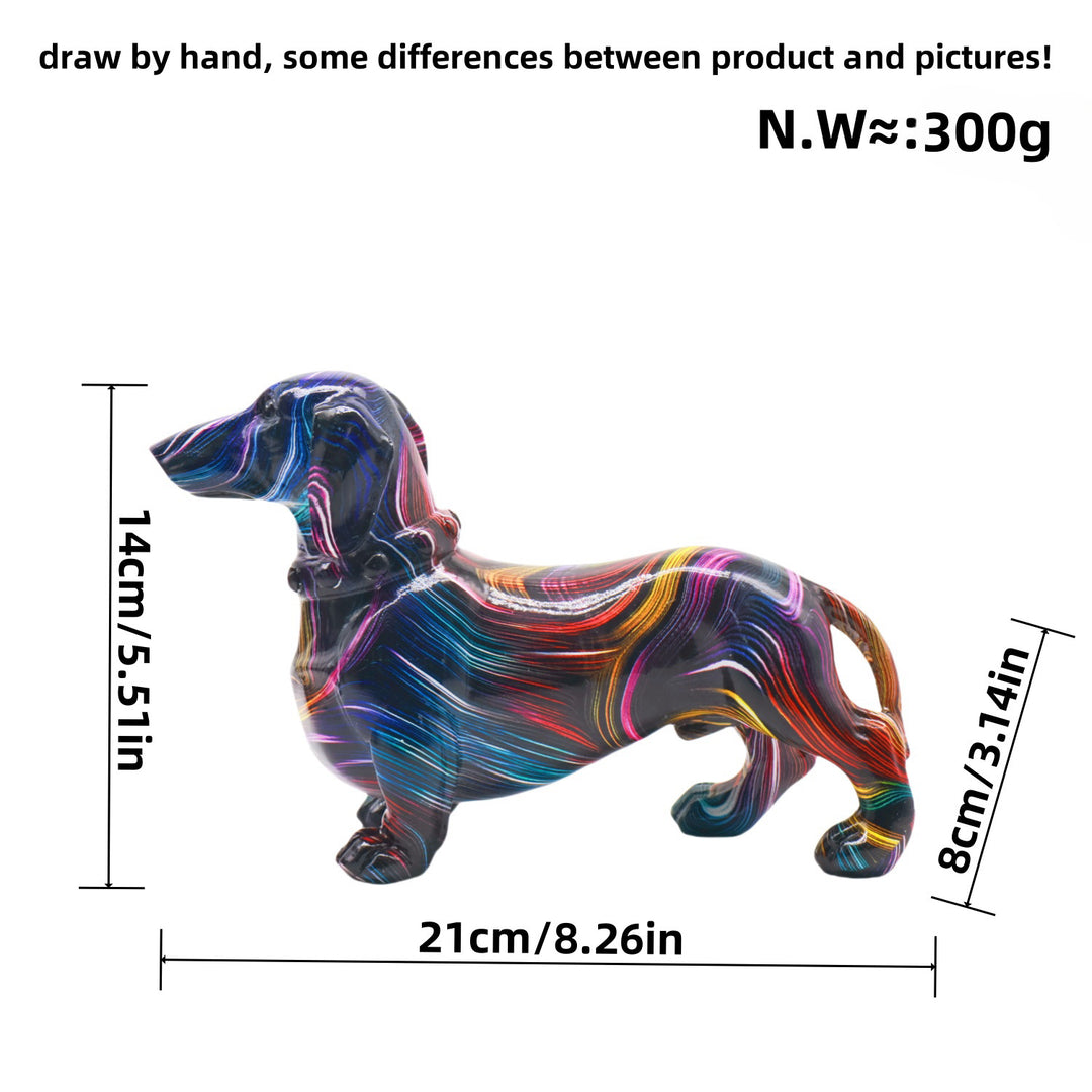 Creative decoration figure of a dachshund Kalsten