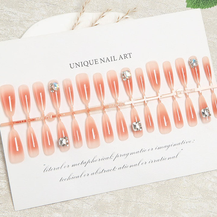 Artificial nail set with elegant crystalline accents Kalsten