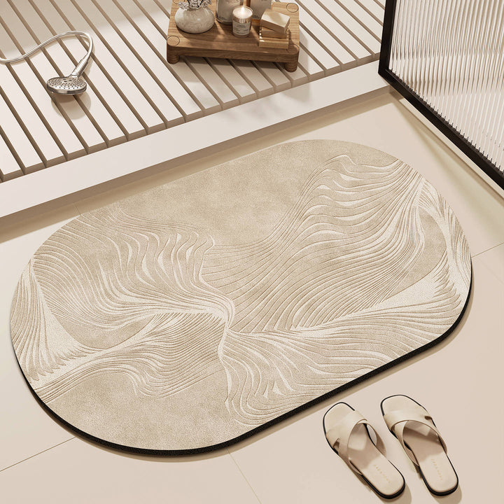 Elegant Oval Bathroom Mat Kalsten