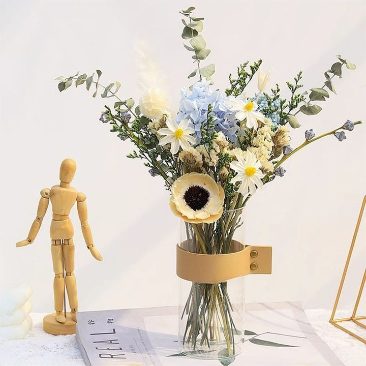 Elegant Floral Arrangement in Glass Vase