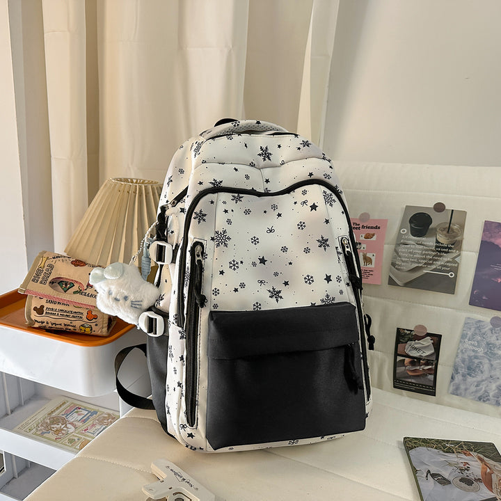 Backpack with Elegant, Floral Design and Many Compartments Kalsten