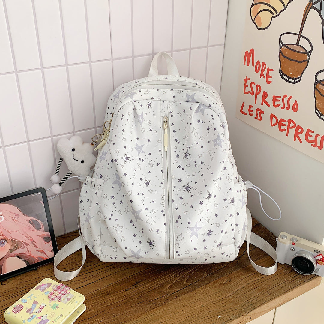 Star-Patterned Everyday Backpack