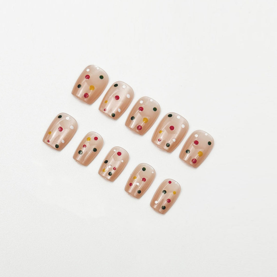 Artistic Confetti Press-On Nail Set Kalsten