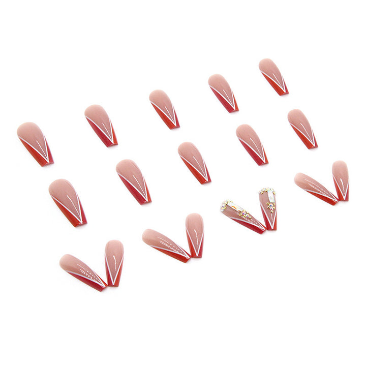Acrylic nail tips with neon decoration Kalsten