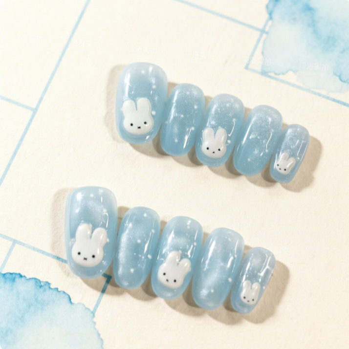 Artificial nails with sweet bunny motif Kalsten