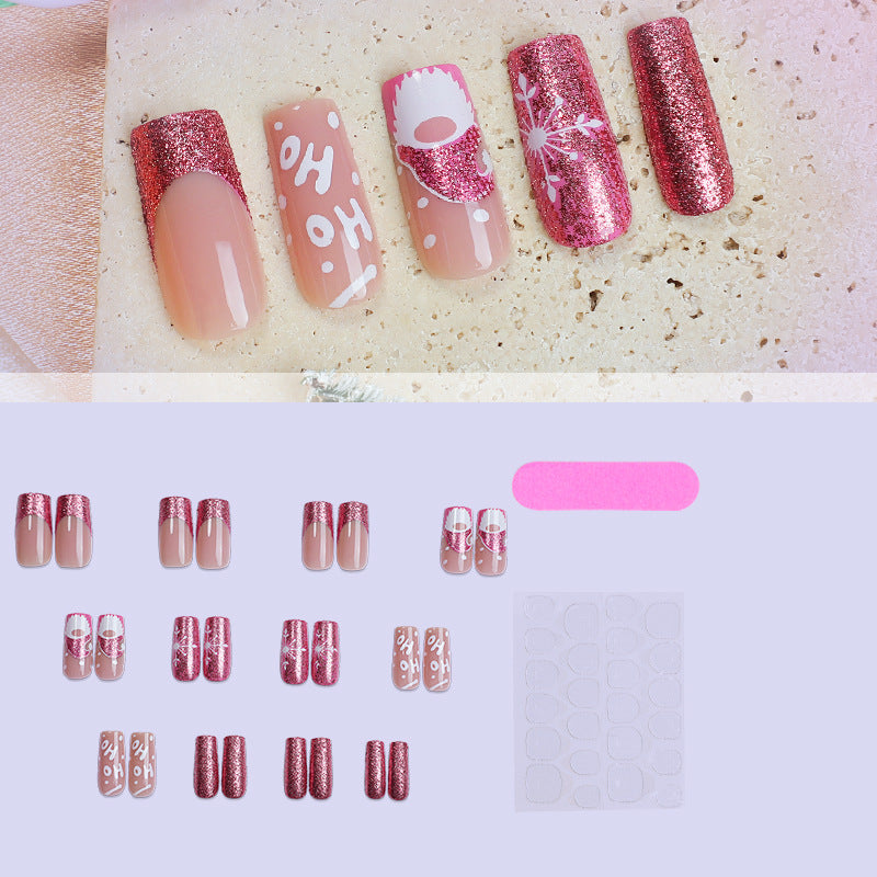 Festive Themed Press-On Nail Art Set Kalsten