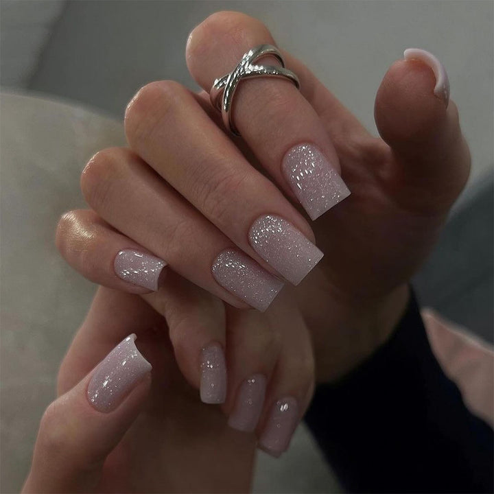 Artistic Nail Extensions with Glittering Finish Kalsten