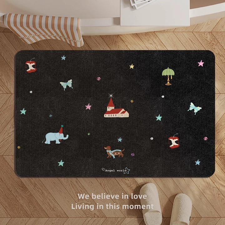 Playful Cartoon Character Area Mat Kalsten