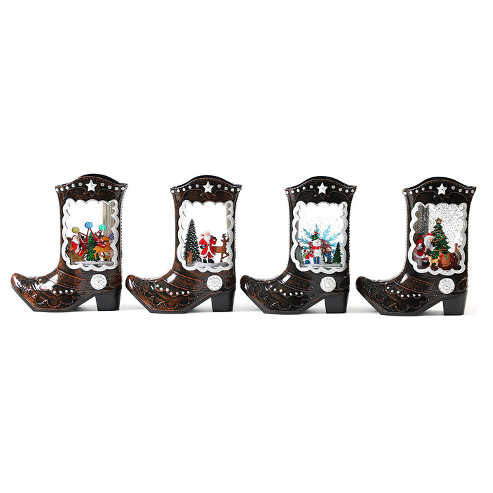 Decorative Snow Globe Boot Ornament Kalsten