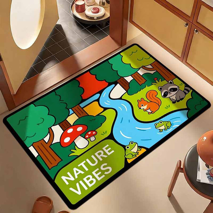 Nature-Themed Decorative Floor Mat