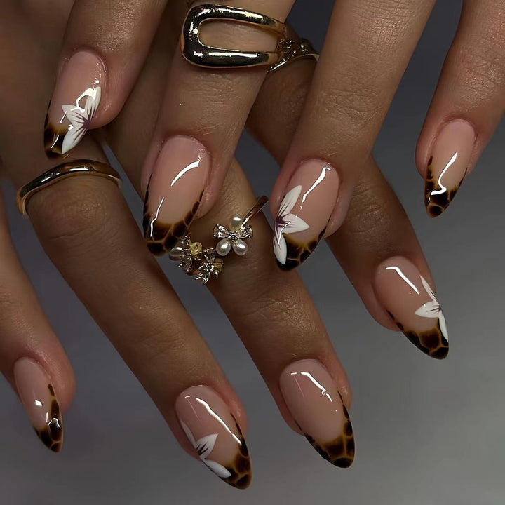 Artistic Floral Ombre Press-On Nails Kalsten