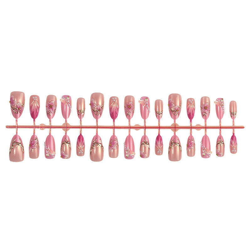 Floral Embellished Press-On Nail Set Kalsten 1788495473