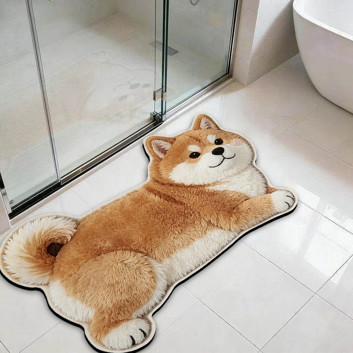 Cute Dog-Shaped Bath Mat