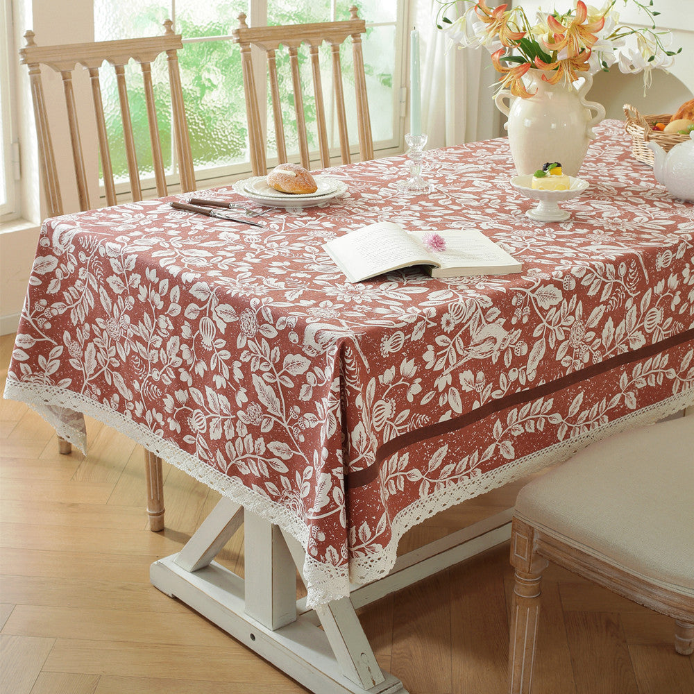Floral Print Tablecloth