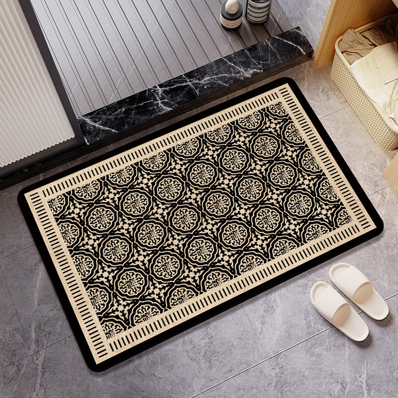 Elegant Geometric Pattern Bath Mat Kalsten