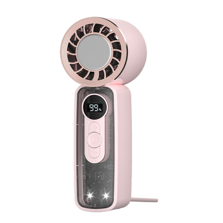 Cooling portable bladeless handheld fan with digital battery display and USB rechargeable Kalsten