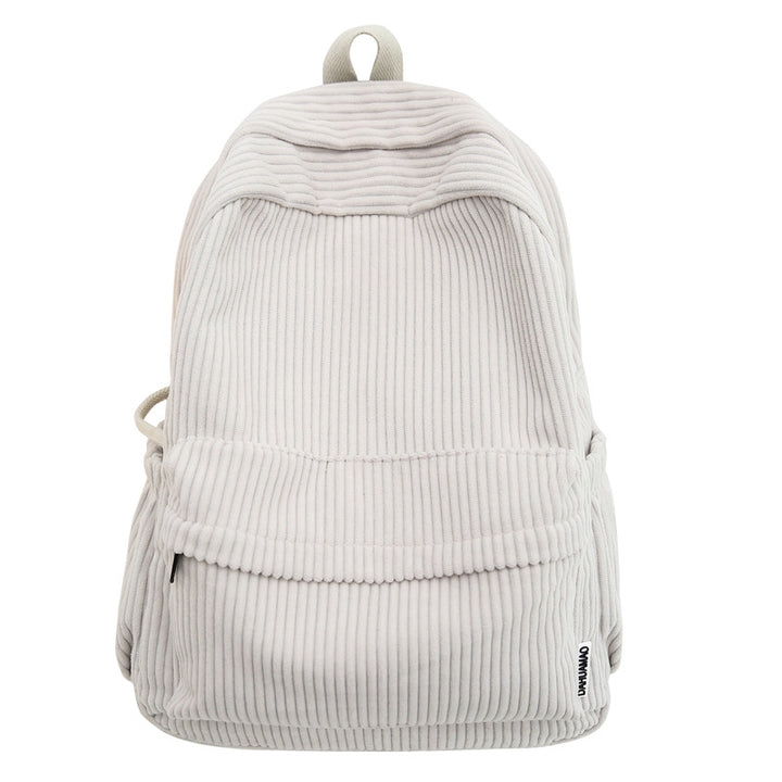 Corduroy Textured School Backpack Kalsten