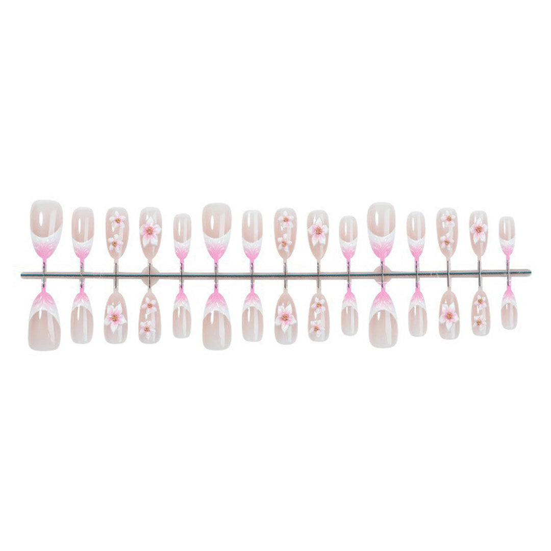 Decorative Floral Design Press-On Nails Kalsten