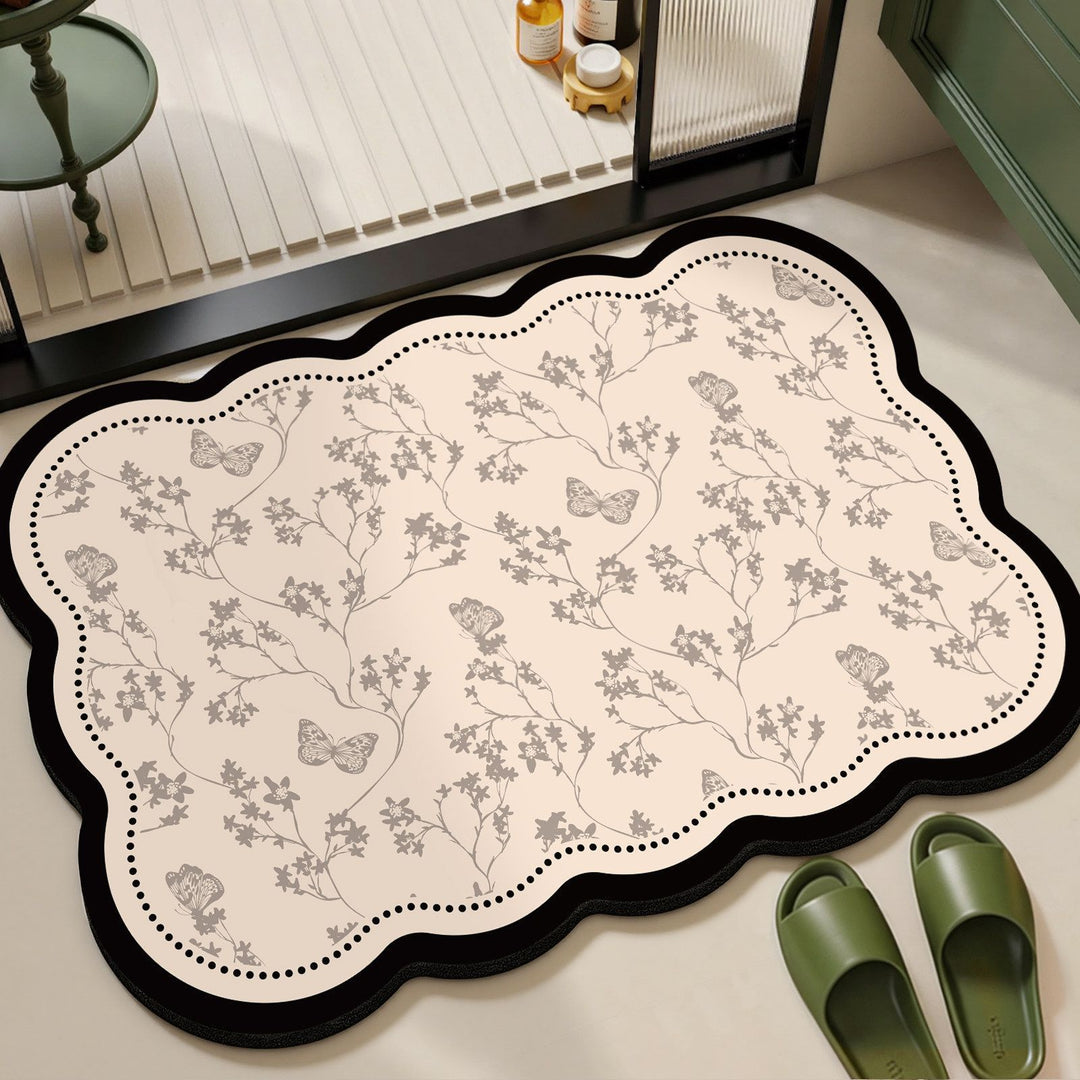 Elegant Vintage Floral Print Area Mat